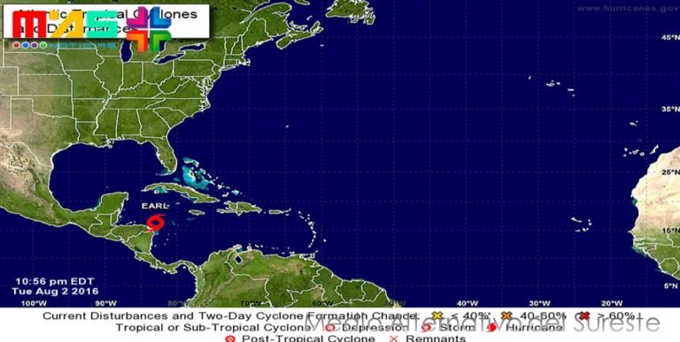 Tormenta tropical “Earl” dejará lluvias fuertes a partir de este miércoles