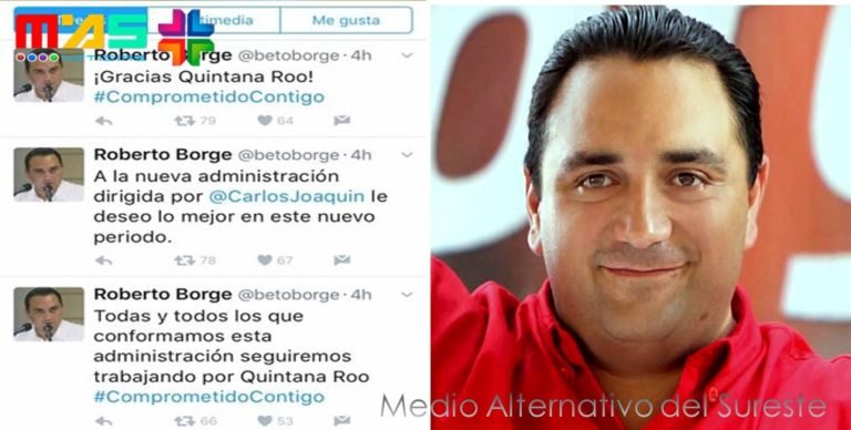 REDES SOCIALES, Se despide Borge de los Quintanarroenses