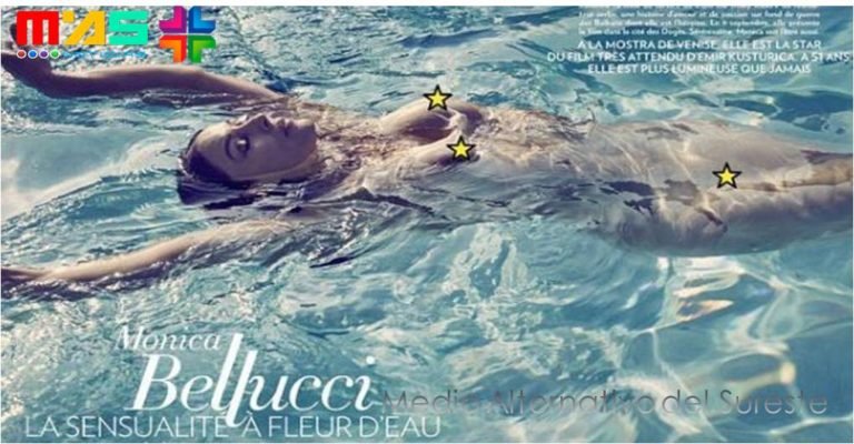 LA CENSURA, Ahora le toco a Mónica Bellucci ser censurada su desnudo artístico en Instagram