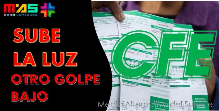 «SI» LA LUZ SUBE, CFE Subirá tarifa de luz a partir del 1 de noviembre