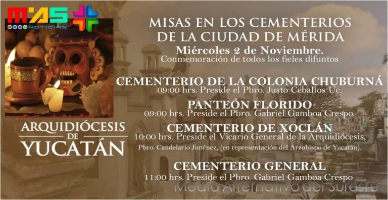 AVISO. Misas en los cementerios de Mérida