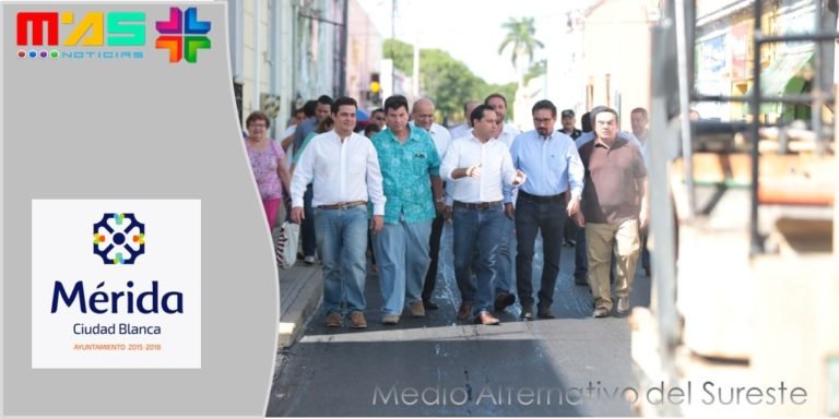 El alcalde Mauricio Vila, inicia trabajos de repavimentación del Centro Histórico @AyuntaMerida