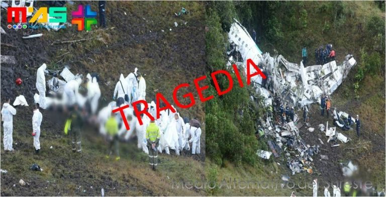 Aviación Civil confirmó 6 sobrevivientes 2 jugadores del Chapecoense, dos miembros de la tripulación y un periodista