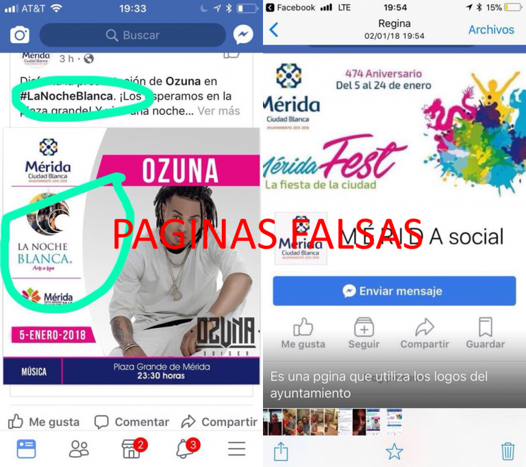 Paginas falsas del ayuntamiento de Mérida en Facebook crean confusión, guerra sucia de ya sabes quién