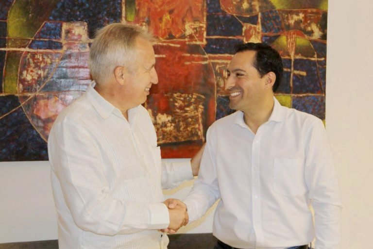 Mauricio Vila recibe la visita del representante en México de la fundación Alemana Konrad Adenauer