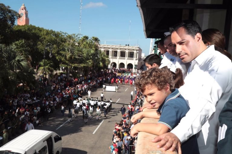 El Gobernador Mauricio Vila Dosal encabeza por primera vez la conmemoración del aniversario de la Revolución Mexicana