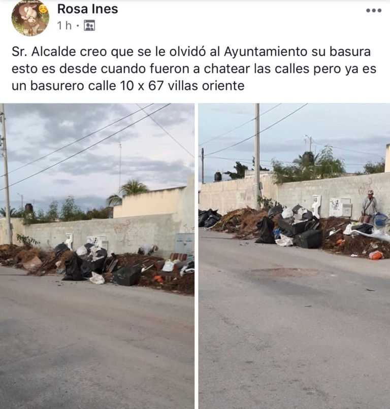 No recoge la basura de la vía pública el ayuntamiento de Kanasín