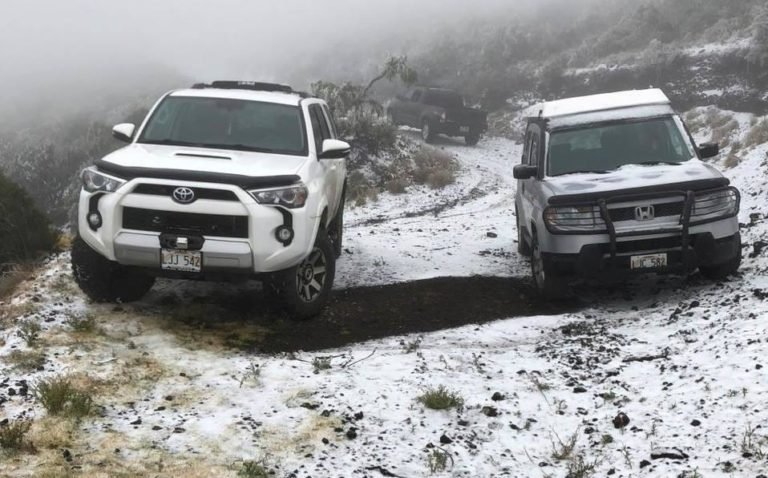 Histórico: nieva por primera vez en la isla tropical de Hawái