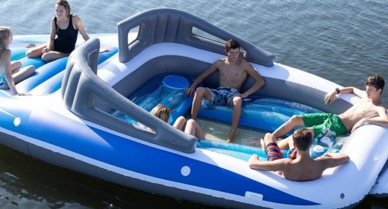 Amazon: Conoce el ‘yate de los pobres’: es inflable y tiene nevera para las chelas