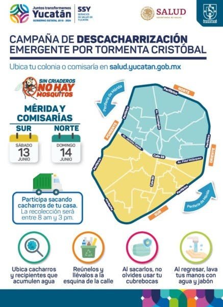 Fin de semana de descacharrización en Mérida y sus comisarías