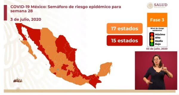 Yucatán, también sigue en naranja en el semáforo nacional