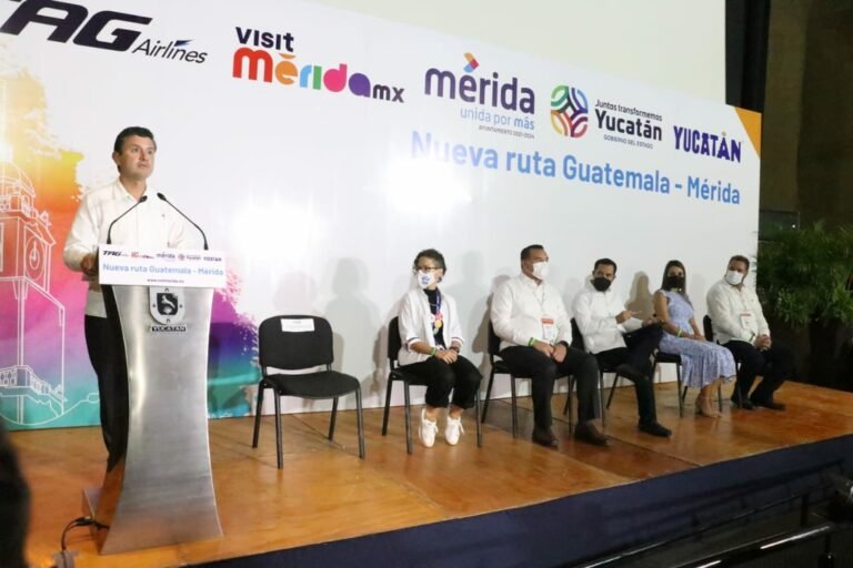 Renán Barrera y TAG Airlines anuncian la nueva ruta aérea directa entre Mérida y Guatemala