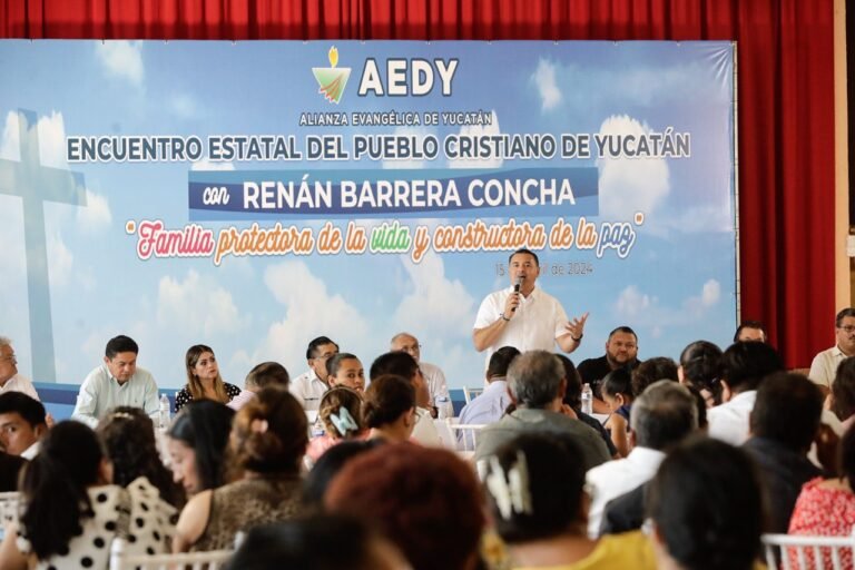 Renán Barrera y la comunidad evangélica unidos para potenciar lo bueno de Yucatán