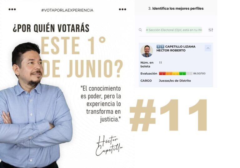 Héctor Roberto Capetillo Lizama se perfila como el mejor candidato a Juez Federal Penal en Yucatán