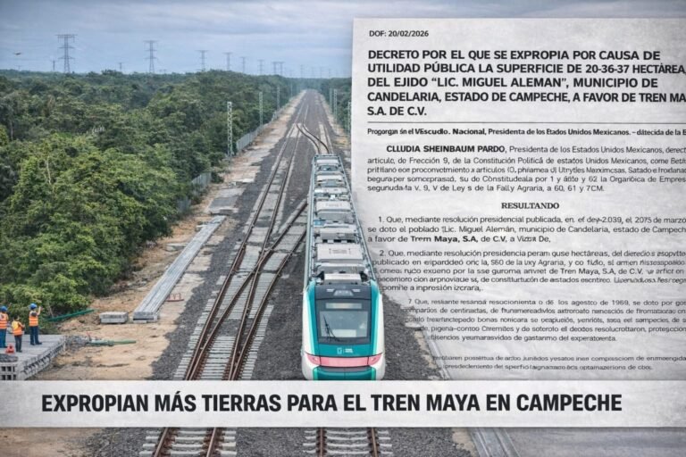 “Utilidad pública” o despojo legalizado: el Tren Maya suma otra expropiación en Campeche