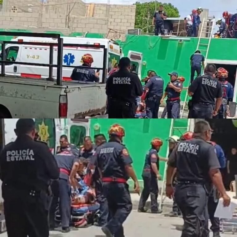 Albañil resulta gravemente herido tras recibir descarga eléctrica en techo de una vivienda en Mérida